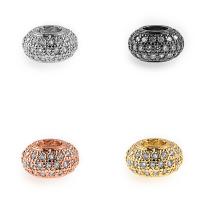 Cubic Zirconia Micro Pave Brass Beads, plated, micro pave cubic zirconia Approx 2mm 