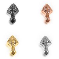 Cubic Zirconia Micro Pave Brass Beads, arrowhead, plated, micro pave cubic zirconia Approx 1mm 