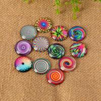 Time Gem Cabochon, Glass, with Paper, time gem jewelry & flat back, mixed colors 
