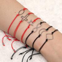 Stainless Steel Chain Bracelets, with Cotton Cord, fashion jewelry & Unisex 7cmx9cm 