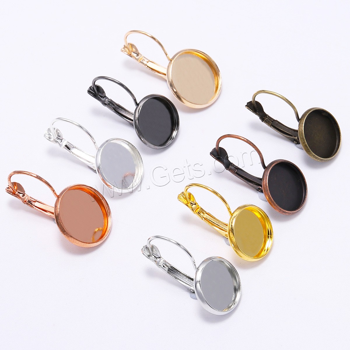 Iron Cabochon Setting, plated, DIY & different size for choice, more colors for choice, 10PCs/Bag, Sold By Bag