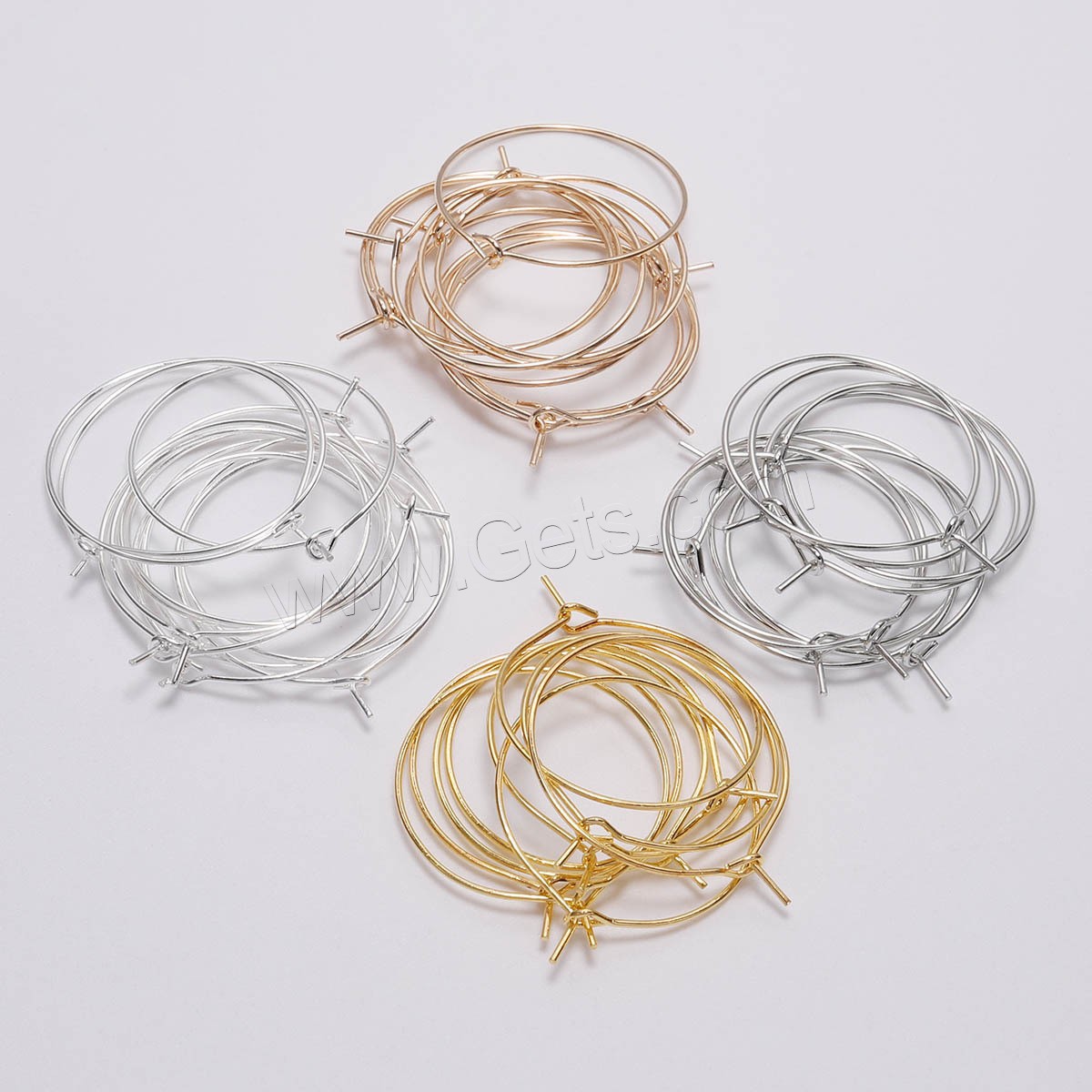 Iron Hoop Earring Components, plated, DIY & different size for choice, more colors for choice, 50PCs/Bag, Sold By Bag