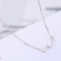 Brass Jewelry Necklace, plated, fashion jewelry & for woman, silver color 