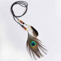 Gothic Headband, Feather, with PU Leather & for woman cm 