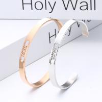 Stainless Steel Cuff Bangle, plated, fashion jewelry & Unisex 65*6mm 