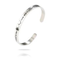 Stainless Steel Cuff Bangle, plated, fashion jewelry & Unisex 62*6mm 