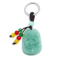 Dyed Marble Key Clasp, Unisex, green 