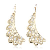 Plastic Pearl Zinc Alloy Earring, with Plastic Pearl, plated, fashion jewelry & for woman 