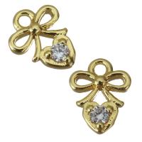 Cubic Zirconia Brass Pendants, gold color plated, fashion jewelry & with cubic zirconia Approx 1.5mm 