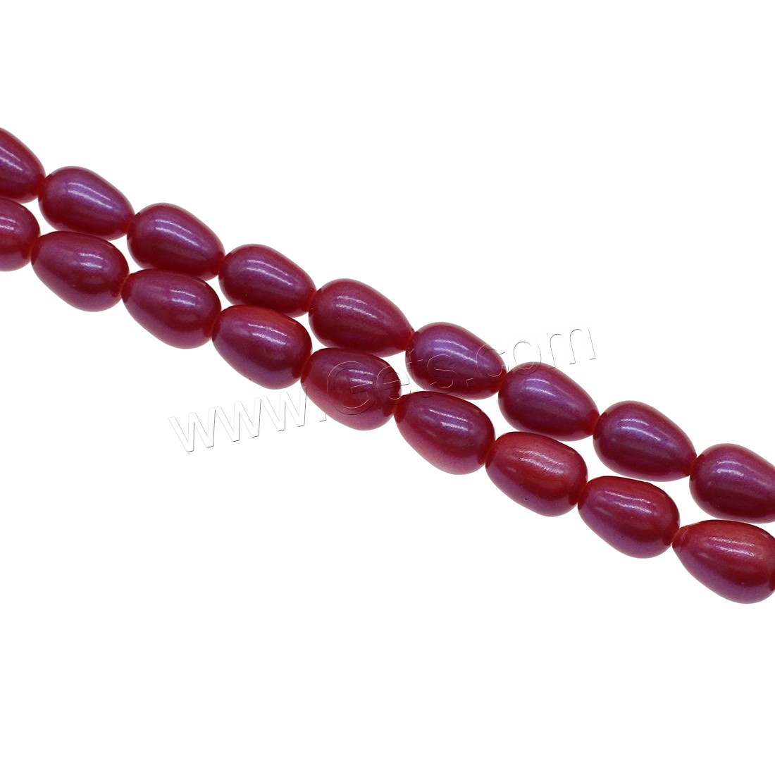 Glasperlen Perle, verschiedene Größen vorhanden, keine, Bohrung:ca. 1mm, verkauft von Strang