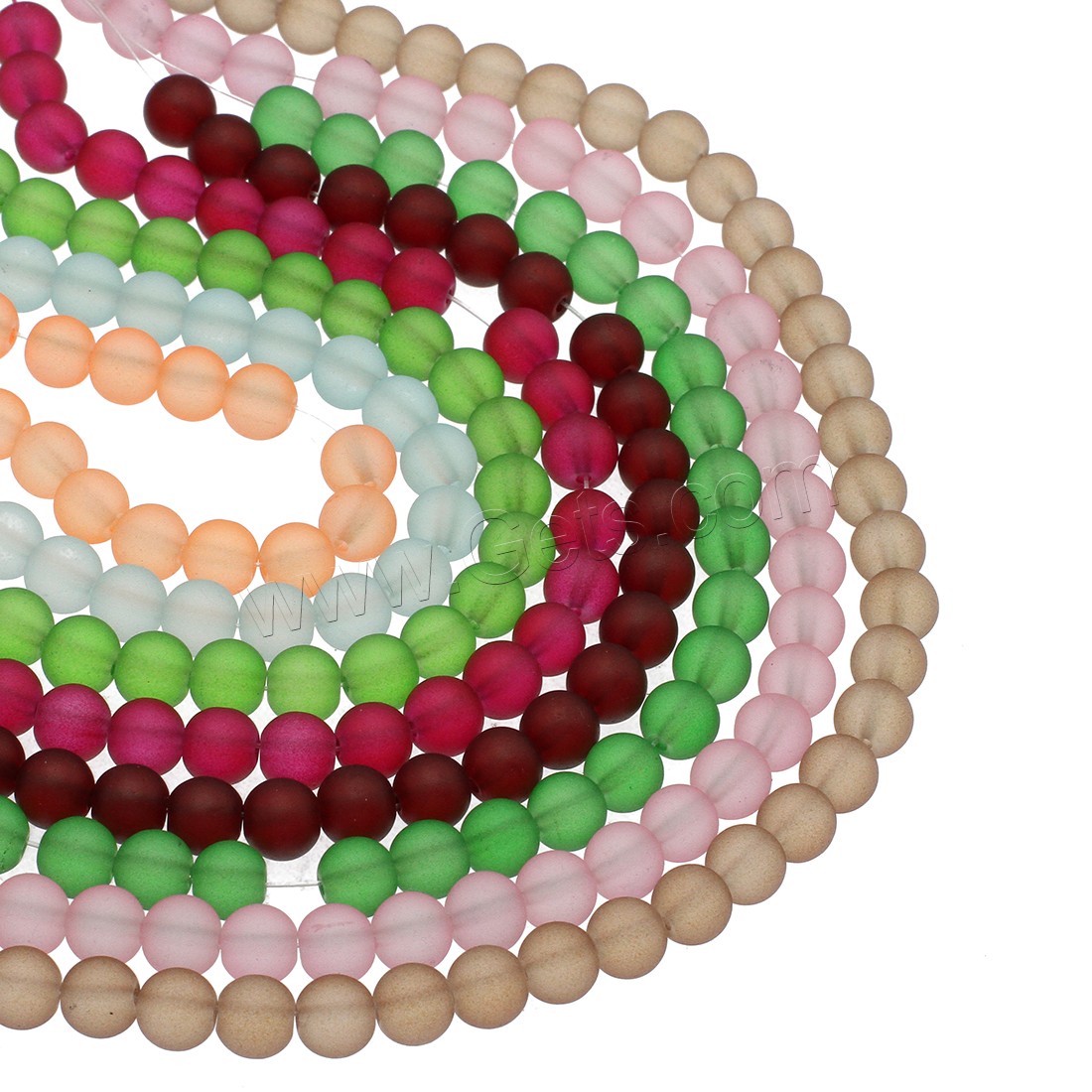 Glass Beads Beads, Round, different size for choice & frosted, more colors for choice, Sold By Strand