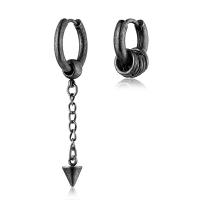 Titanium Steel Asymmetric Earrings, fashion jewelry & Unisex 50mmx14mm 