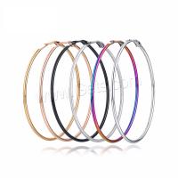 Titanium Steel Hoop Earring, fashion jewelry & Unisex 6.4cm 