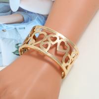 Fashion Zinc Alloy Bangle, plated, fashion jewelry & for woman & hollow, golden 