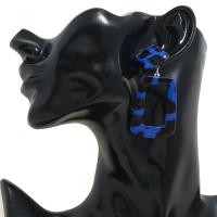 Boucle d'oreille de goutte acrylique, Placage, bijoux de mode & pour femme, bleu Vendu par lot
