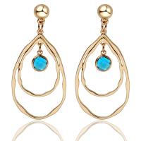 Glass Zinc Alloy Earring, with Glass, plated, random style & fashion jewelry & for woman, mixed colors 