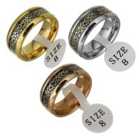 Нержавеющая сталь Rhinestone палец кольцо, нержавеющая сталь, Другое покрытие, разный размер для выбора & Женский, Много цветов для выбора, 8mm, продается PC