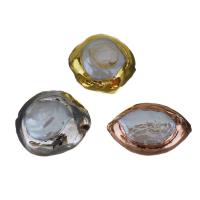 metal Abalorio, con Perlas cultivadas de agua dulce, chapado, más colores para la opción, 25-31x18-26x14-20mm, agujero:aproximado 1.5mm, Vendido por UD