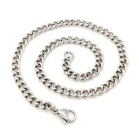Stainless Steel Chain Necklace, plated original color 