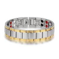Stainless Steel Bracelet, plated, fashion jewelry & for man 15mm Approx 8.46 Inch 