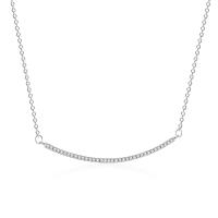 Cubic Zircon Micro Pave Brass Necklace, platinum plated, micro pave cubic zirconia & for woman Approx 25.1 Inch 