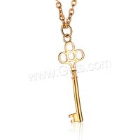 Stainless Steel Jewelry Necklace, Key, fashion jewelry & for woman 