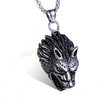 Stainless Steel Animal Pendants, Wolf, fashion jewelry & DIY & for man 