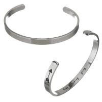 Stainless Steel Cuff Bangle, fashion jewelry & for woman, original color, 6mm 