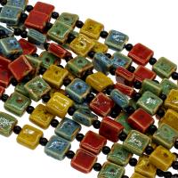Porcelain Bead, Squaredelle, fashion jewelry & DIY, mixed colors Approx 2.5mm 
