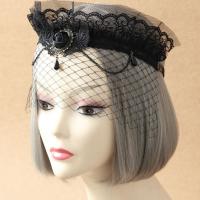 Prinzessin Kopfkette, Spitze, mit Gaze, Gotik & Halloween Schmuck & für Frau, schwarz, 300x150mm, verkauft von PC