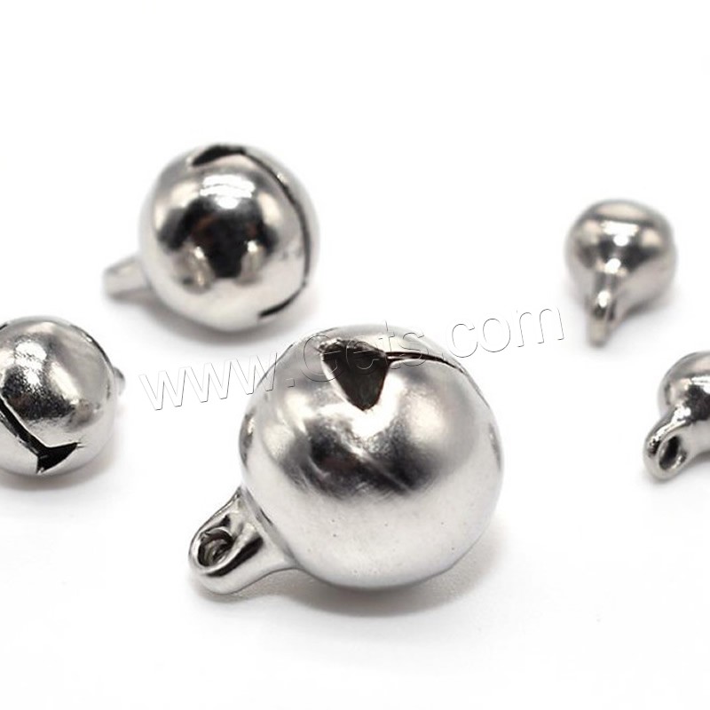 Stainless Steel Bell Charm, polished, different size for choice, more colors for choice, 200PCs/Bag, Sold By Bag