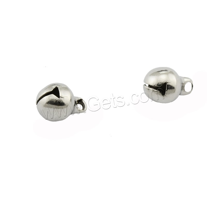 Stainless Steel Bell Charm, polished, different size for choice, more colors for choice, 200PCs/Bag, Sold By Bag