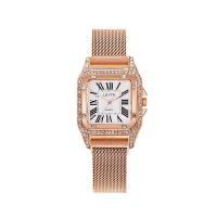 Women Wrist Watch, Zinc Alloy, with Glass, Chinese movement, zinc alloy magnetic clasp, plated, Life water resistant & with magnetic & for woman & with rhinestone Approx 9 Inch 