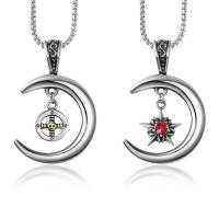Titanium Steel Pendants, Moon, polished, fashion jewelry 