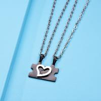 Couple Stainless Steel Necklace, fashion jewelry & Unisex 