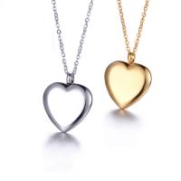 Collier de bijoux en acier inoxydable, coeur, bijoux de mode & pour femme, plus de couleurs à choisir, Vendu par PC