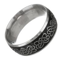 Men Stainless Steel Ring in Bulk, fashion jewelry & for man & enamel, original color, 8mm, US Ring 
