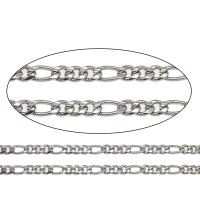 Stainless Steel Chain Jewelry, original color, 4.5*2mm,3.8mm,3mm 