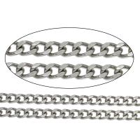 Stainless Steel Chain Jewelry, original color, 7*3mm 