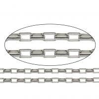 Stainless Steel Chain Jewelry, original color, 5*2.5mm 