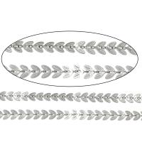 Stainless Steel Chain Jewelry, Leaf, original color, 6.3*1mm 
