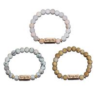 Gemstone Bracelets, with Zinc Alloy, handmade & Unisex  Approx 7.88 Inch 