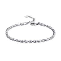 Sterling Silver Bracelets, 925 Sterling Silver, with 30mm extender chain, plated, fashion jewelry & for woman .4 Inch 