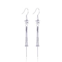 925 Sterling Silver Tassel Earring, platinum plated, fashion jewelry & for woman 