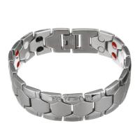 Stainless Steel Bracelet, fashion jewelry & for man, silver color, 18mm Approx 8.5 Inch 