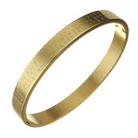Stainless Steel Bangle, fashion jewelry & Unisex, golden, 8mm 