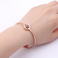Stainless Steel Bangle, with PVC Plastic & Acrylic, fashion jewelry & for woman 6.5cm 