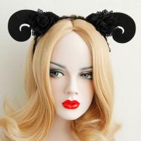 Войлок Повязка для волос, с Марля & Железо, Хэллоуин ювелирные изделия & Женский, черный продается PC