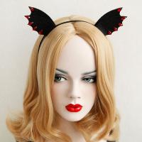 Filz Haarband, mit Harz Strass, Halloween Schmuck & für Frau, schwarz, 70mm, verkauft von PC