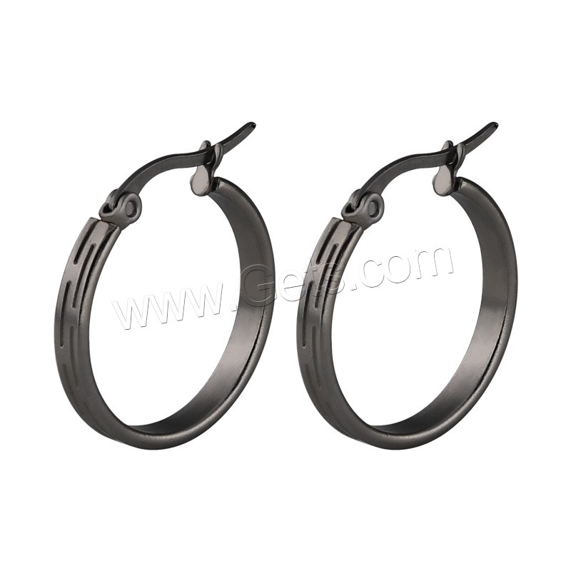 Stainless Steel Hoop Earring, plated, fashion jewelry & different size for choice & for woman, more colors for choice, 4Pairs/Bag, Sold By Bag